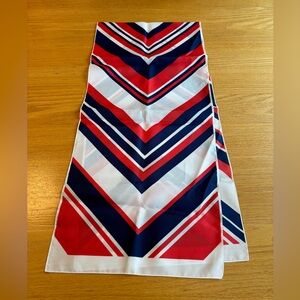 Vintage Red and Blue Chevron Scarf - Italy